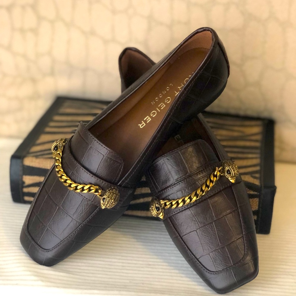 Kurt Geiger Camilla brown leather loafers size 36.5 EU/6.5 US